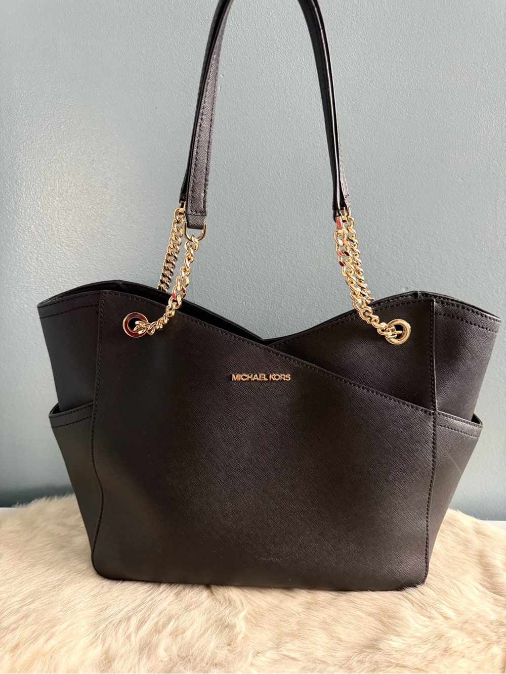 Michael Kors Jet Set Large Saffiano Leather Shoulder Bag